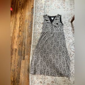 Brown paisley, midi dress from loft